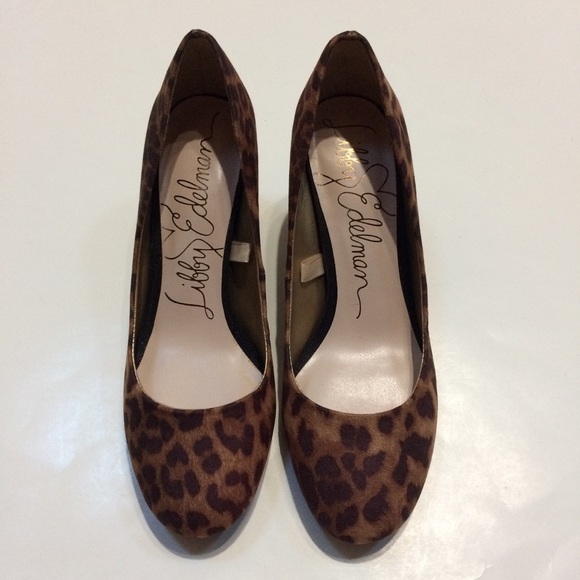Libby Edelman Jenna Leopard Print Block Heel Pump - Picture 1 of 9